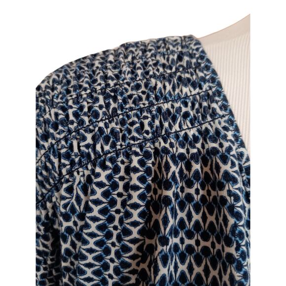 CHICO'S 3 Soft‎ Stretchy Top Shirt Blouse XL Short Sleeves Kimono Smocked V-Neck - Picture 6 of 9